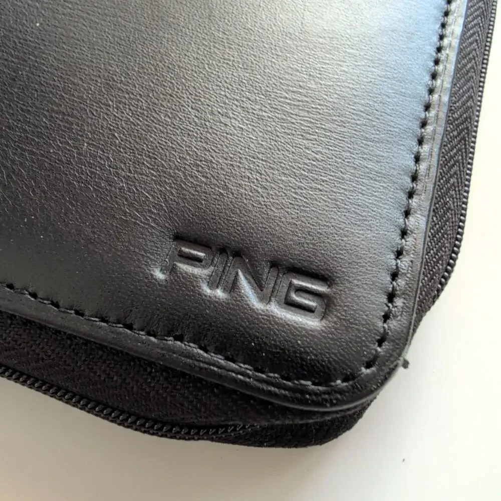 Ping black leather